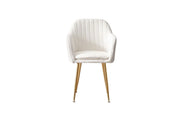 KANVAS ARMCHAIR WITH SOFT TEDDY FABRIC IN GOLD LEGS.MEASURING44Z42Z82CM