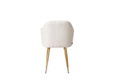 KANVAS ARMCHAIR WITH SOFT TEDDY FABRIC IN GOLD LEGS.MEASURING44Z42Z82CM