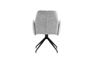 CARRERA CHAIRS WITH GREY TWEED AND BLACK METAL FEETS ROTATING 360º.MEASURING 64X43X90CM