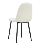 SCANDINAVIAN CHAIRS WITH TEDDY FABRIC AND BLACK LEGS.MEASURING 43.5X40X87CM