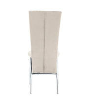 DUNA CHAIRS WITH BEIGE VELVET WITH SILVER FEETS.