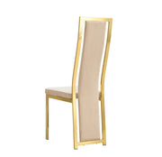 DANA CHAIRS WITH BEIGE VELVET WITH GOLD FEETS WITH MEASURING 41X40X109CM