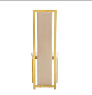 DANA CHAIRS WITH BEIGE VELVET WITH GOLD FEETS WITH MEASURING 41X40X109CM