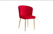 SILLAS DIANA EN TERCIOPELO FUCSIA CON PATAS DORADAS. MIDEN 46X46X83CM
