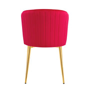 SILLAS DIANA EN TERCIOPELO FUCSIA CON PATAS DORADAS. MIDEN 46X46X83CM