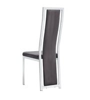 DANA CHAIRS WITH GREY VELVET WITH SILVER FEETS.MEASURING 41X40X109CM