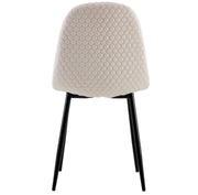 SCANDINAVIAN ALVEOLE CHAIRS WITH BLACK FEETS AND BEIGE VELVET.