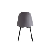 SCANDINAVE STYLE CHAIRS WITH ANTHRACITE/DARK GREY IN BLACK FEETS.
