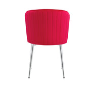 DIANA CHAIRS WITH FUCHSIA VELVET IN SILVER FEETS.