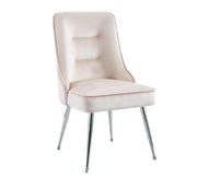 ZIP DESIGN CHIARS WITH PINK VELVET AND SILVER FINISHING .MEASURING 55X48X93CM