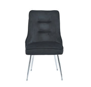 ZIP DESIGN CHIARS WITH BLACK VELVET AND SILVER FINISHING .MEASURING 55X48X93CM