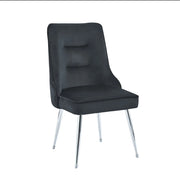 ZIP DESIGN CHIARS WITH BLACK VELVET AND SILVER FINISHING .MEASURING 55X48X93CM