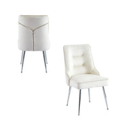ZIP DESIGN CHIARS WITH BEIGE VELVET AND SILVER FINISHING .MEASURING 55X48X93CM