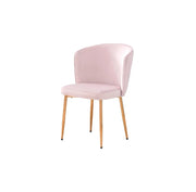 DIANA CHAIRS IN PINK VELVET WITH GOLD FEETS.MEASURING 46X46X83CM