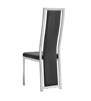SILLAS DANA EN TERCIOPELO NEGRO CON PATAS PLATEADAS DE 41X40X109CM