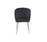 DIANA SILVER LEGS IN BLACK VELVET , MEASURING 46X46X83CM