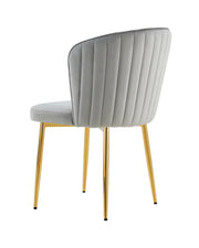 DIANA GOLD LEGS IN GREY VELVET , MEASURING 46X46X83CM
