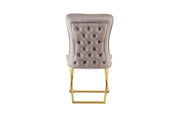 SILLAS GABRIELLE CON PATAS DORADAS CON TERCIOPELO TOPO DE 53X49X95CM
