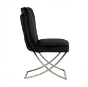 GABRIELLE CHAIRS WITH SILVER FEETS WITH BLACK VELVET MEASURING 53X49X95CM