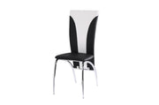 DUNA CHAIR IN BLACK AND WHITE FAUX LEATHER MEASURING 41X40X104CM