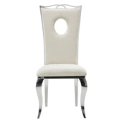 ROYAL CHAIRS WITH BEIGE VELVET AND SILVER FEETS.