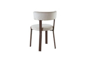 NORDIK CHAIR WITH WALNUT EFFECT LEGS AND BEIGE VELVET SEAT.MEASURING 47.5X44X81CM