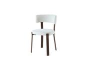 NORDIK CHAIR WITH WALNUT EFFECT LEGS AND BEIGE MARBELLA FABRIC SEAT.MEASURING 47.5X44X81CM