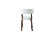 NORDIK CHAIR WITH WALNUT EFFECT LEGS AND BEIGE MARBELLA FABRIC SEAT.MEASURING 47.5X44X81CM