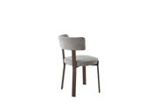 NORDIK CHAIR WITH WALNUT EFFECT LEGS AND MOCHA MARBELLA FABRIC SEAT.MEASURING 47.5X44X81CM