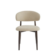 LUCILE CHAIR WITH WALNUT EFFECT LEGS IN SAND GRAIN VELVET..MEASURING 49.5X47X77CM
