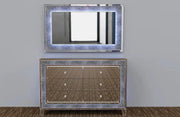 MIRROR WITH LED WITH 2 COLORS WHITE /BEIGE MEASURING 120X80CM