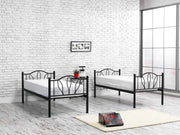 PAPATYA BLACK METAL BUNK BED MEASURING 90X190CM + 90X190CM