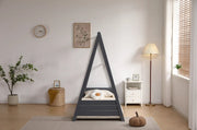 CHILDREN`S TIPI BED IN GREY WITH MEASURING 90X190CM