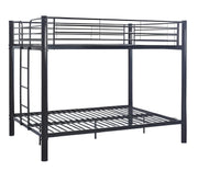 COLOSSE BUNK BED IN MATTE BLACK METAL ,MEASURING 140X190CM+140X190CM.WITHOUT MATRESS.