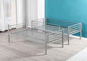 LUNA SEPRABLE BUNK BED IN GRAY METAL MEASURING 90X190 + 90X190CM WITHOUT MATRESS.