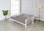 FRED SEPARABLE BUNK BED IN WHITE METAL MEASURING 90X190 + 90X190CM WITHOUT MATRESS.