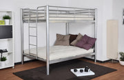 COLOSSE BUNK BED IN EPOXY GREY METAL 140X190CM + 140X190CM WITHOUT MATRESS.