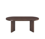 PAGE COFFEE TABLE , MDF BASE WITH WALNUT EFFECT , MATTE TRAVERTINE CERAMIC TOP. MEASURING 120X60X45CM