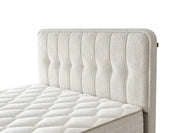 BARCELONE BED IN BEIGE FABRIC WITH CANAPE WITHOUT MATTRESS.MEASURING 160X200CM