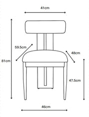 TIFFANY CHAIR WITH WOOD-EFFECT LEGS WHITE IN BEIGE VELVET SEATING.