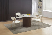 AZRA CHAIR WITH TAUPE METAL LEGS AND A HERITAGE BEIGE FABRIC SEAT.MEASURING 44X43X80CM