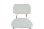 AZRA CHAIR WITH TAUPE METAL LEGS AND A HERITAGE BEIGE FABRIC SEAT.MEASURING 44X43X80CM