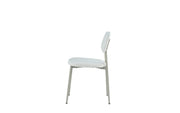 AZRA CHAIR WITH TAUPE METAL LEGS AND A HERITAGE BEIGE FABRIC SEAT.MEASURING 44X43X80CM