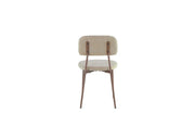 AZRA CHAIR WITH WALNUT EFFECT LEGS AND A HERITAGE SAND FABRIC SEAT.MEASURING  44X43X80CM