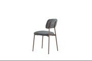 AZRA CHAIR WITHWALNUT EFFECT LEGS AND A HERITAGE ANTHRACITE/DARK GREY FABRIC SEAT.