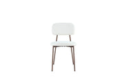 AZRA CHAIR WITH WALNUT EFFECT LEGS AND A HERITAGE BEIGE FABRIC SEAT.
