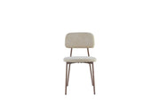 AZRA CHAIR WITH WALNUT EFFECT LEGS AND A HERITAGE SAND FABRIC SEAT.MEASURING  44X43X80CM