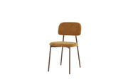 AZRA CHAIR WITH WALNUT EFFECT LEGS AND A HERITAGE OCHRE FABRIC SEAT.MEASURING  44X43X80CM