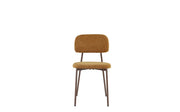 AZRA CHAIR WITH WALNUT EFFECT LEGS AND A HERITAGE OCHRE FABRIC SEAT.MEASURING  44X43X80CM
