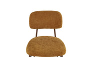 AZRA CHAIR WITH WALNUT EFFECT LEGS AND A HERITAGE OCHRE FABRIC SEAT.MEASURING  44X43X80CM